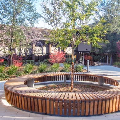 Solid Skirt Circular Benches